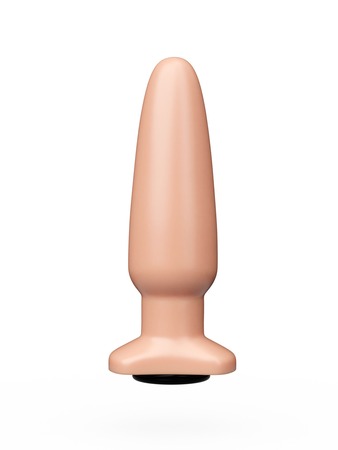 Телесный анальный плаг среднего размера - 18 см.